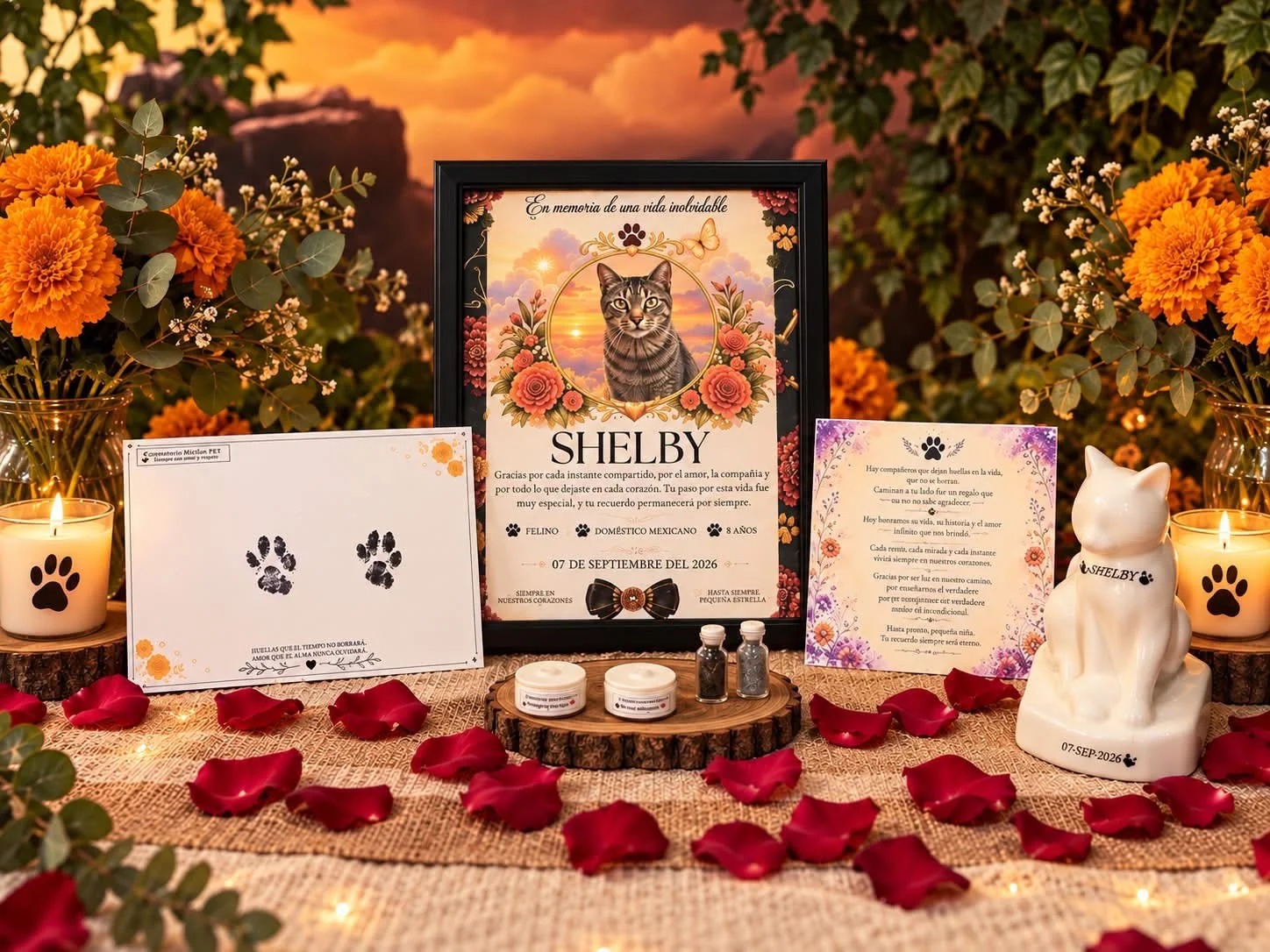 Servicio funerario de mascota Shelby realizado por Mictlan PET